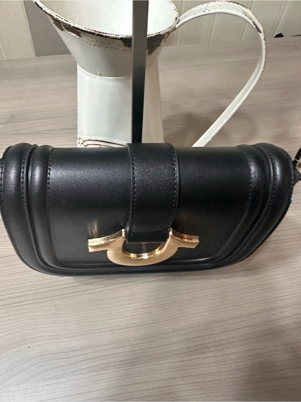 True Religion Black Crossbody Bag with Gold Hardware - Picture 2 of 12